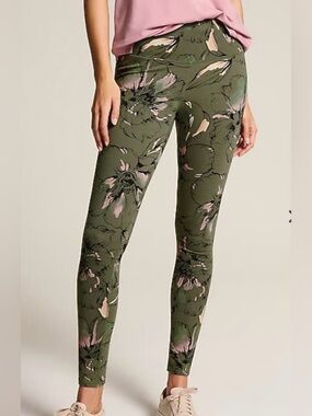 J Jill Floral Print Olive Slim Leg Women’s Leggings